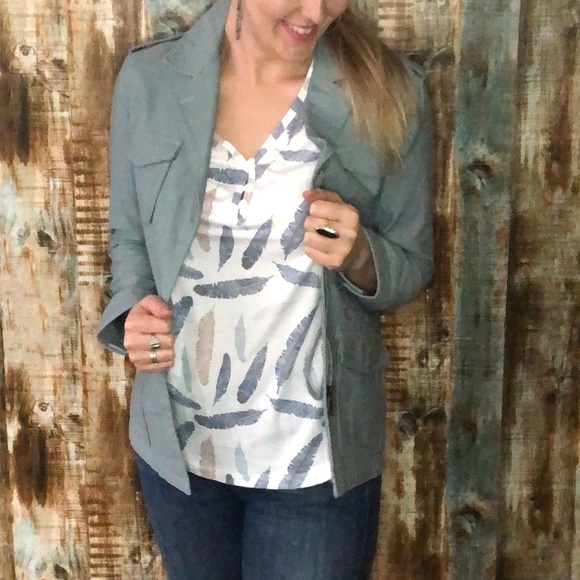 Sage Cotton Utility Jacket - Picture 3 of 12